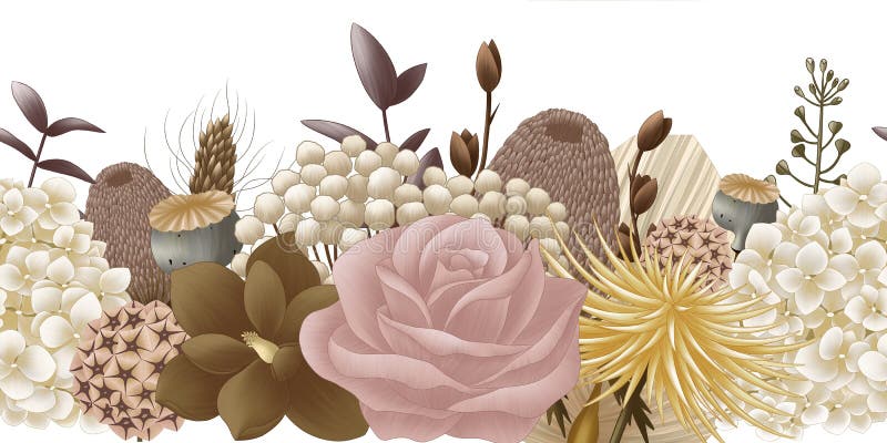 Aesthetic Brown Flowers PNG Images