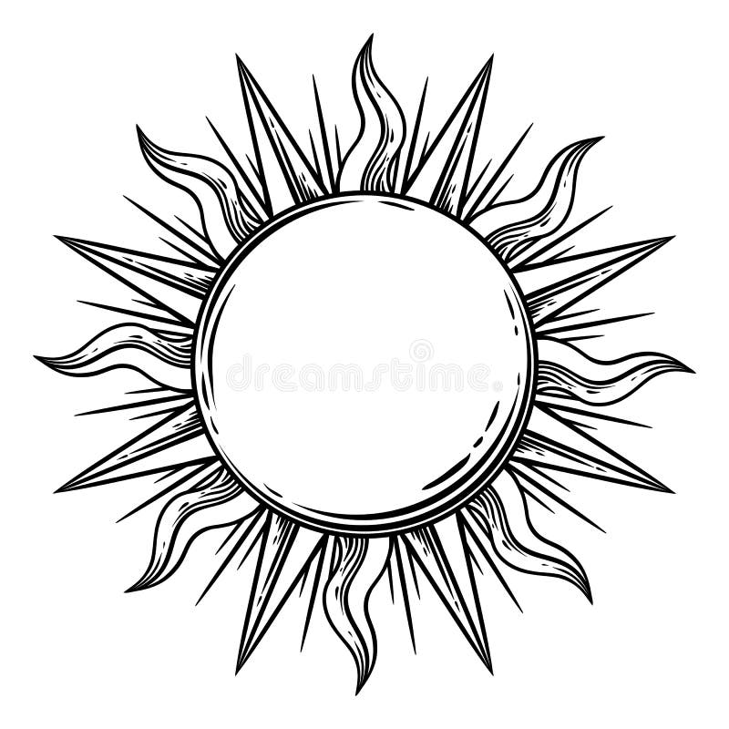 Bohemian Hand Drawn Sun Stock Vector Illustration Of Card Bohemian Hand Drawn Sun Stock Vector Illustration Of Card