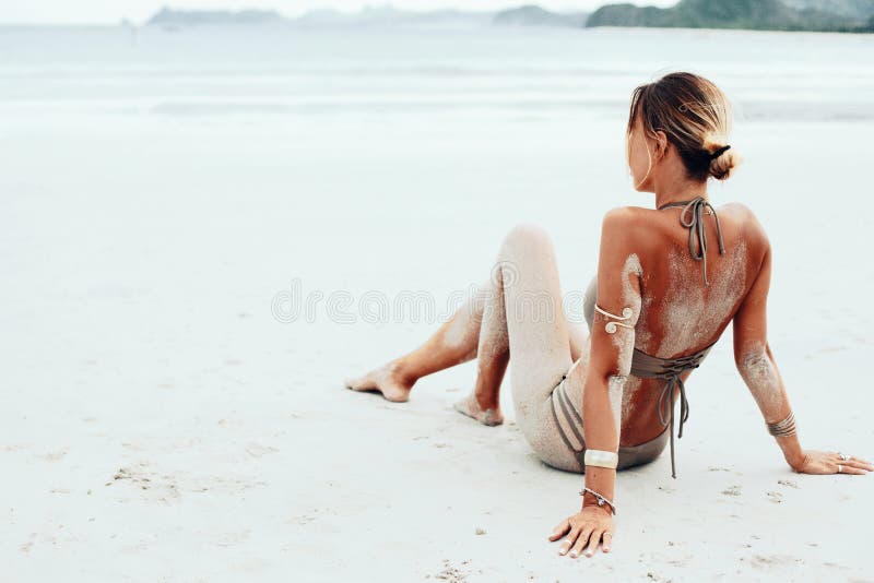 Boho beach style royalty free stock photos