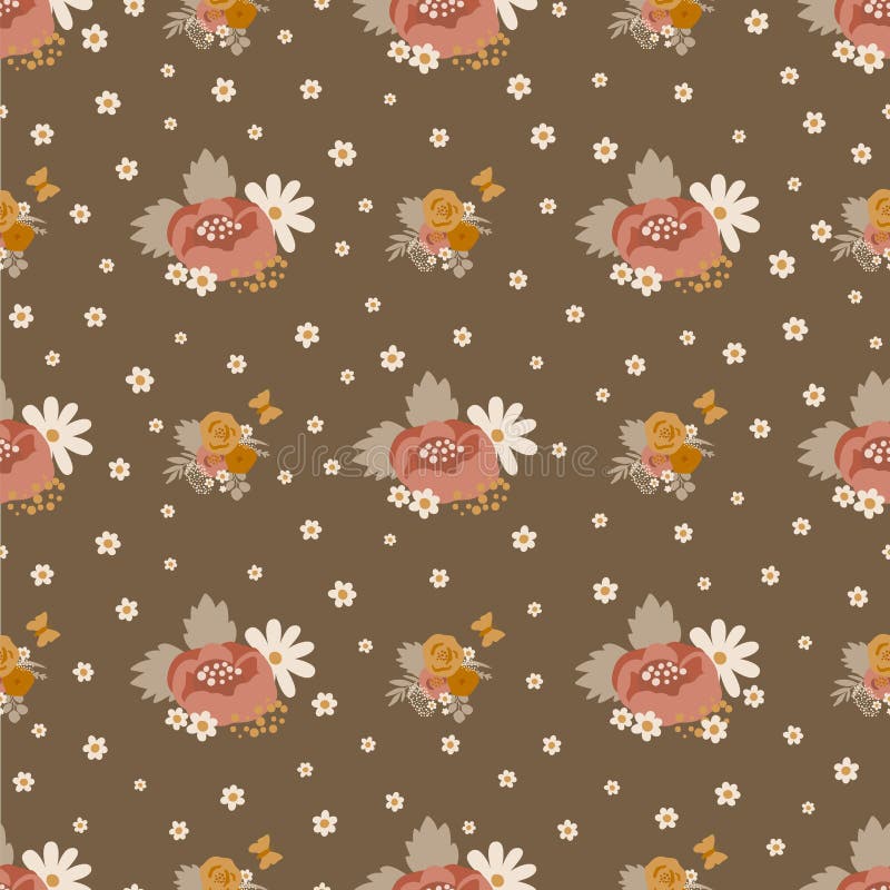 Boho peony-mönster. Bho flortorkade sommartorkade blad. peony på mörk bakgrund. vektor vektor illustrationer