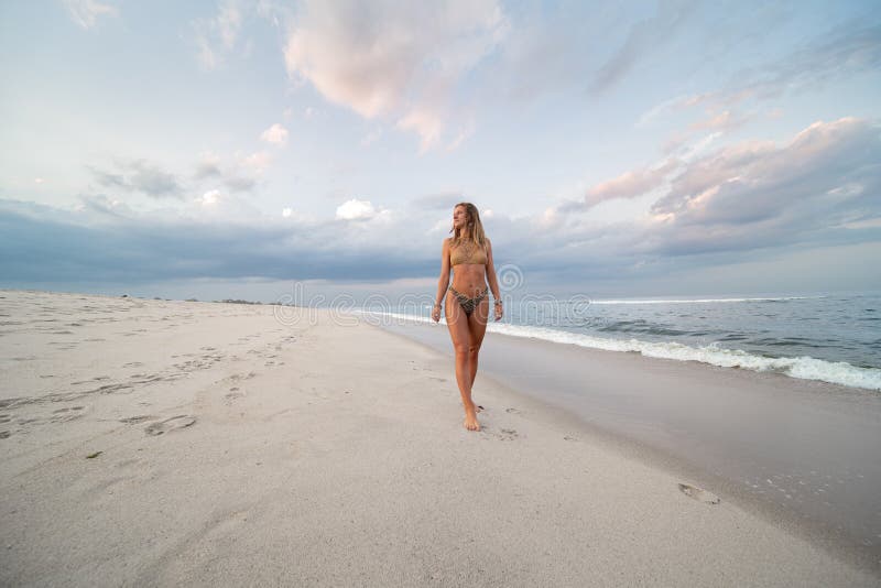 Black Woman Naked Walk on the Beach