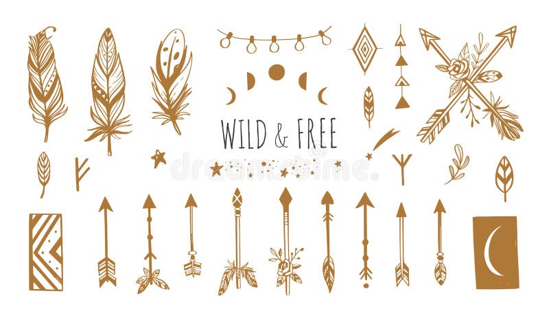 8x12 FT Adventure Vinyl Photography Backdrop,Mountains in Boho Tattoo Style with Crossed Arrows and Astrological Symbols Background for Baby Birthday Party Wedding Graduation Home Decoration