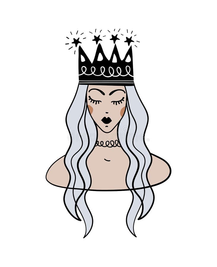 Boho Tattoo With Blue Hair Queen And Crown Portrait Of A Cute Princess Hand Drawing Flat Vector Illustration For Stock Vector Illustration Of Fairy Sorceress Boho Tattoo With Blue Hair Queen And Crown Portrait Of A Cute Princess Hand Drawing Flat Vector Illustration For Stock Vector Illustration Of Fairy Sorceress