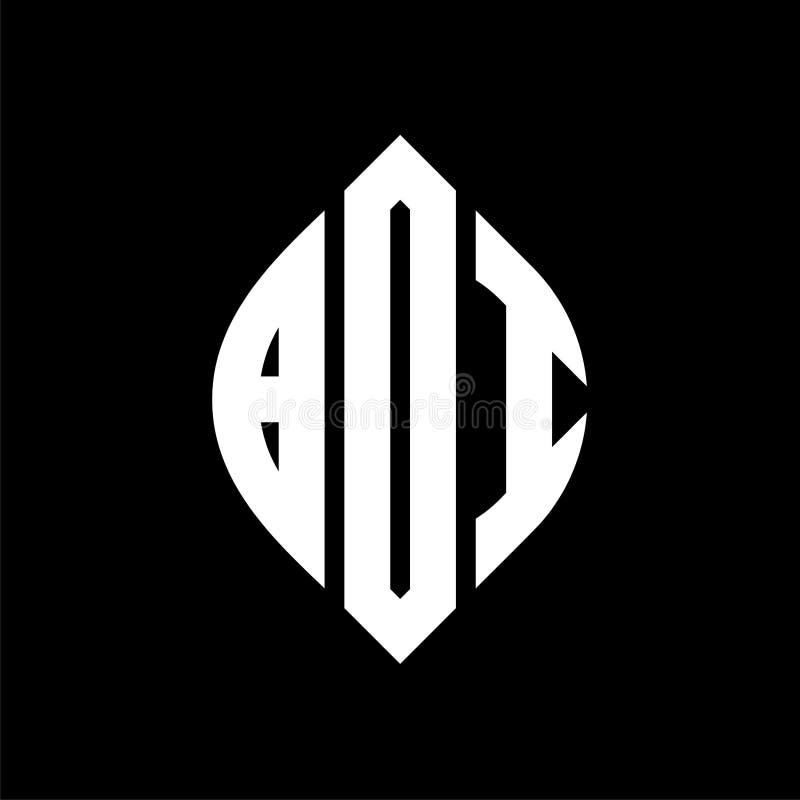 BOI Circle Letter Logo Design with Circle and Ellipse Shape. BOI