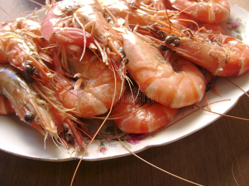 Boil tiger prawns stock photo. Image of seafood, chili 64814840