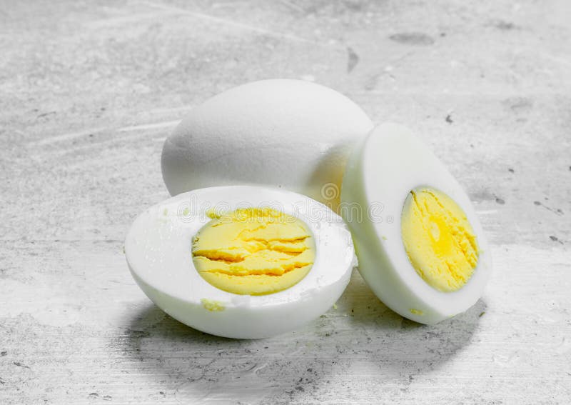Boiled chicken egg stock photo. Image of food, nutrition 141903346