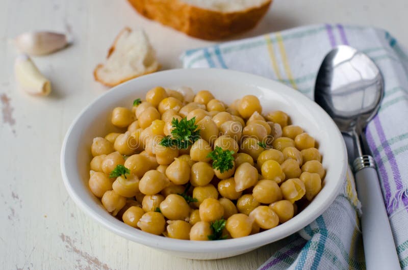 Boiled chickpeas stock image. Image of yellow, peas, delicious 28080565