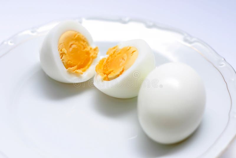 Boiled eggs stock image