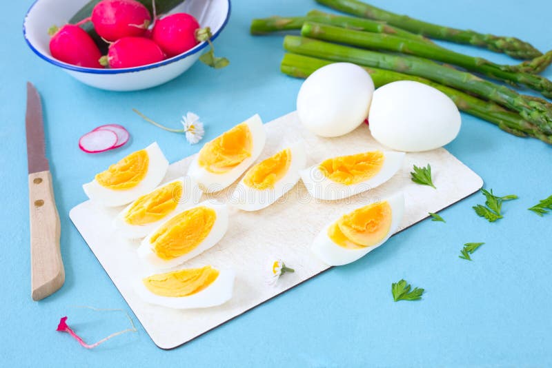 Hard Boiled Egg Chicken Family Stock Image Image of easter, protein 30224975