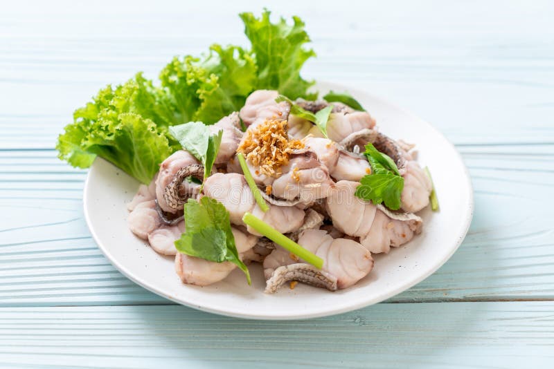 Boiled fish dip with sauce stock photo. Image of asian 150787200