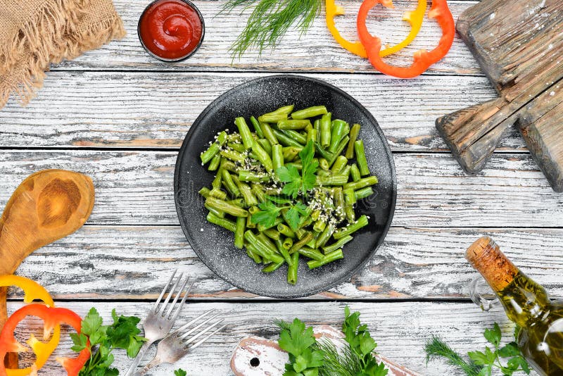 Boiled Green Asparagus Bean Stock Image Image of tasty, bean 145961869