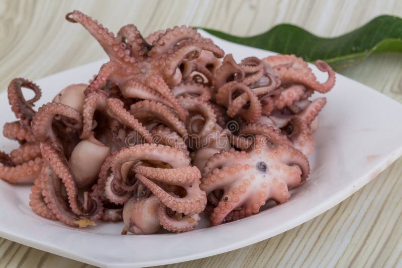 Boiled octopus