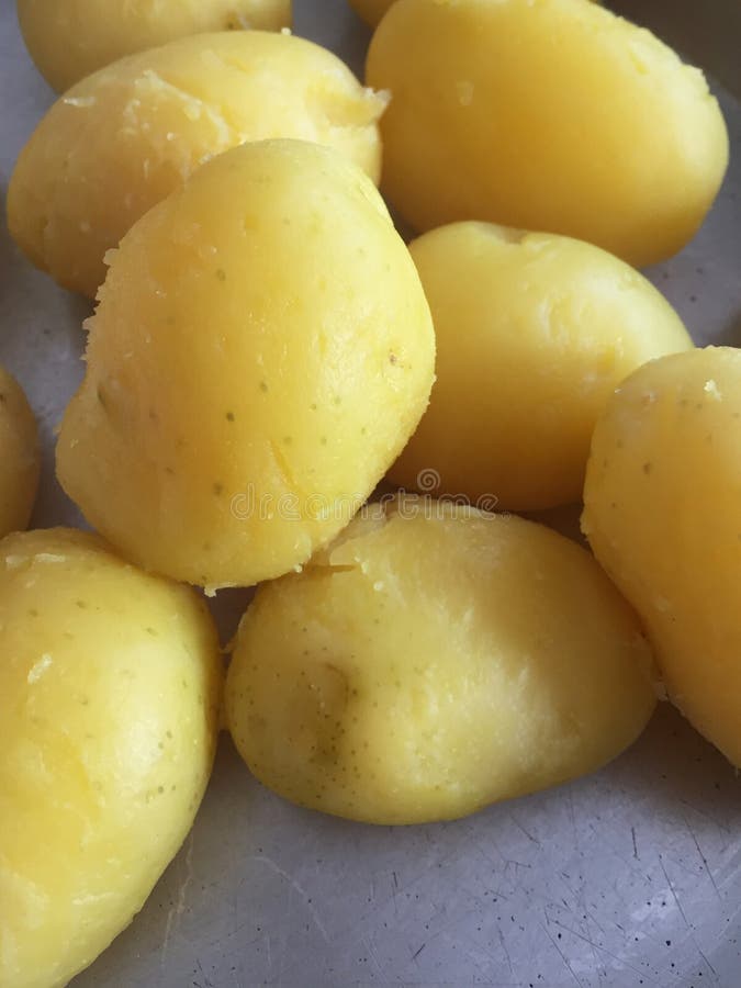 Boiled and peeled potatoes stock image. Image of healthy 148237889