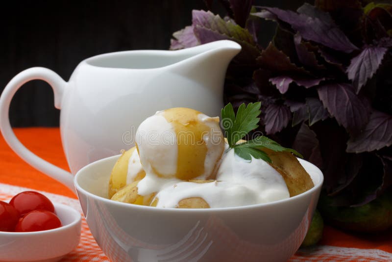 Boiled potatoes royalty free stock photography