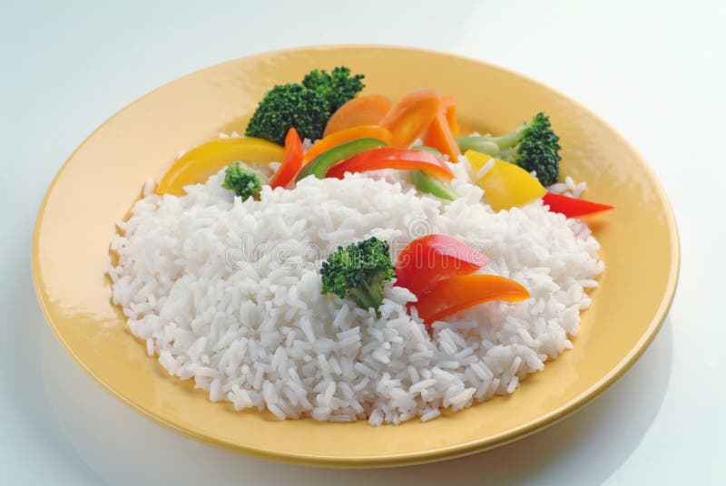 Boiled Rice with Vegetables Stock Image Image of food, cooking 10141157