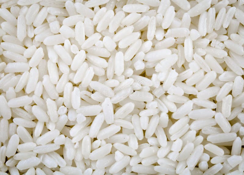 Boiled White Rice Basmati, Background Texture, Cooked Food Stock Photo