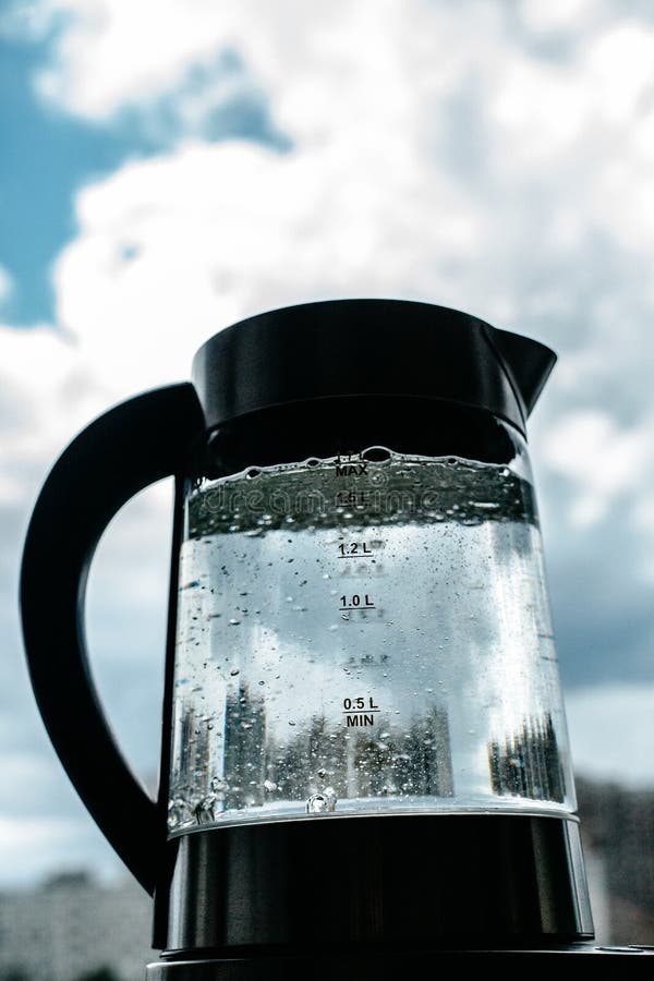 Boiling Clear Water in Kettle Stock Photo Image of bubbles, teakettle