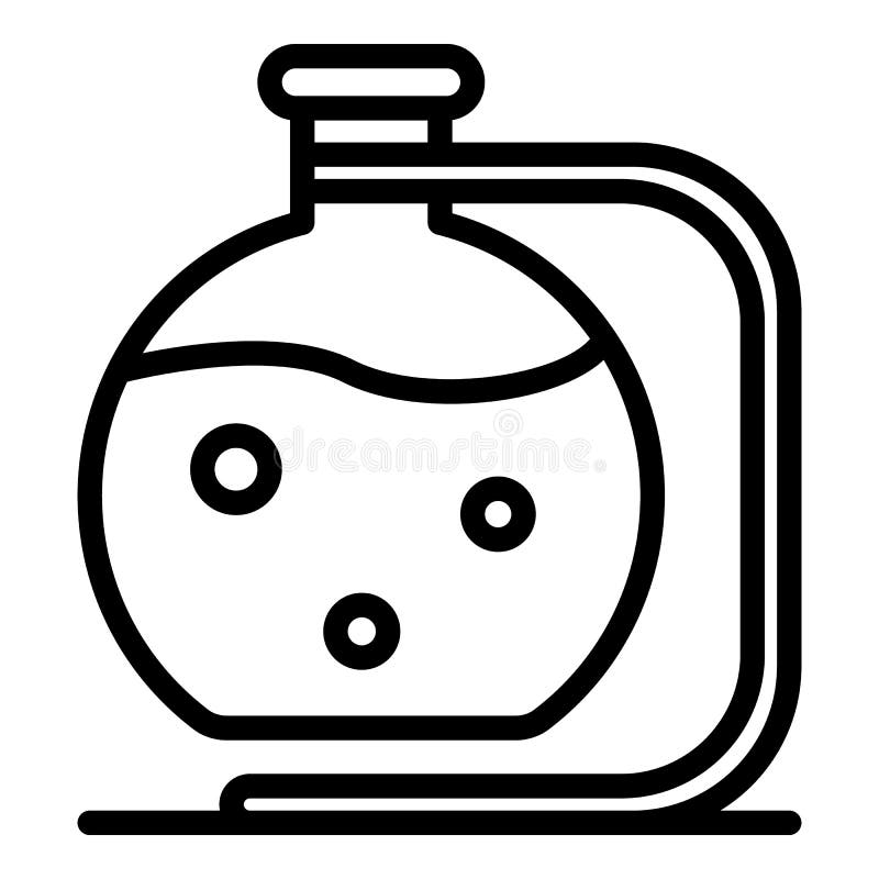 Boiling Flask Icon, Simple Style Stock Vector Illustration of beaker