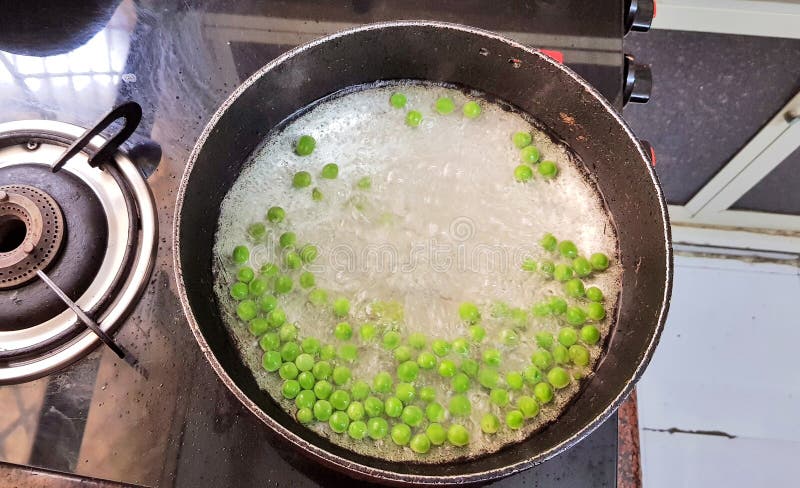 Boiling green peas stock image. Image of closeup, beans - 175806041