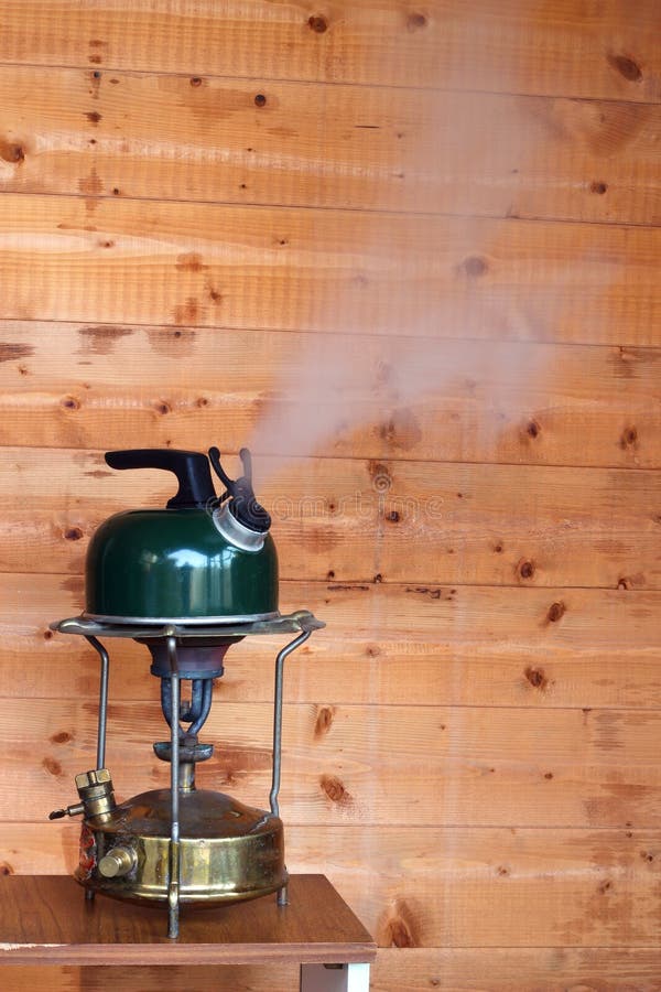 Boiling Kettle on Pressure Stove. Stock Image Image of steam, stove