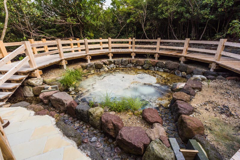 Boiling mud in Unzen Hot Spring site.