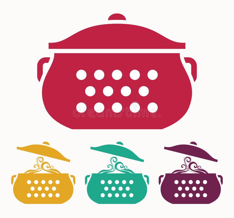 Boiling pot vector illustration