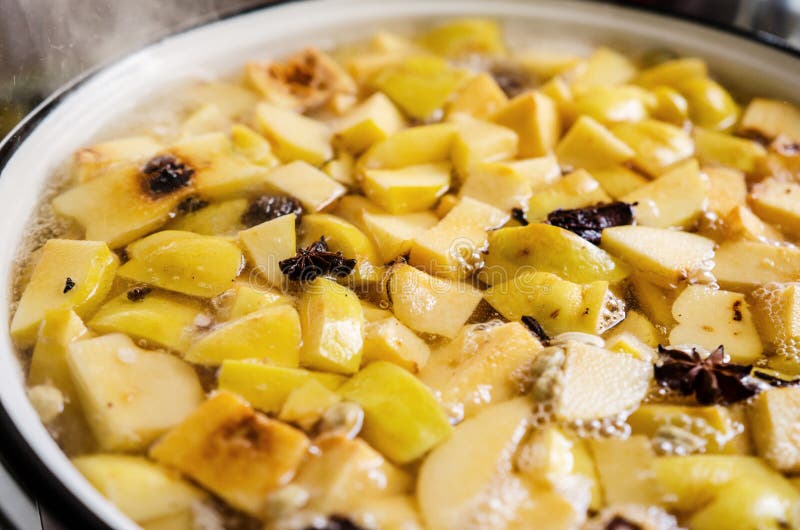 Boiling quince jelly stock photo. Image of sweet, spread 61155890