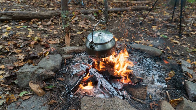 Tea Pot At Campfire by Stocksy Contributor Itla - Stocksy