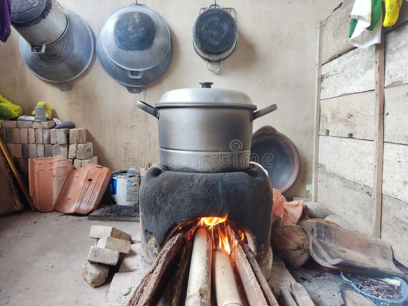 Boiling Water on a Traditional Stove Stock Image Image of glass
