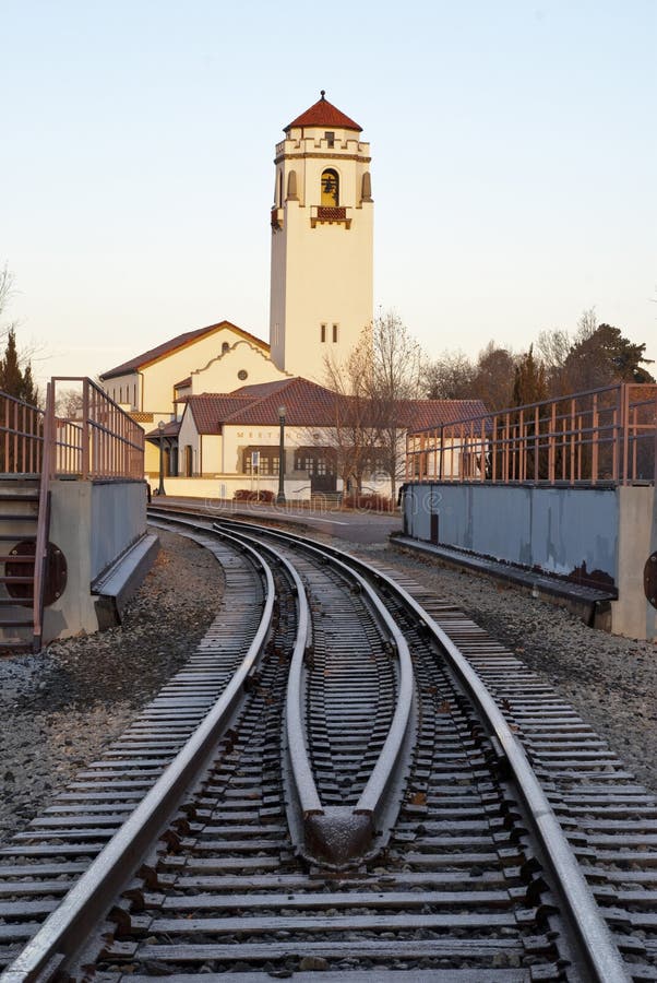Boise Train Depot and Tracks Stock Photo Image of tracks, platform