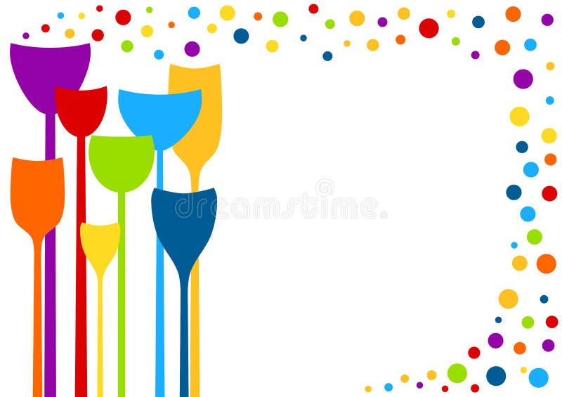 Boissons de partie avec la carte d'invitation de bulles illustration de vecteur Boissons de partie avec la carte d'invitation de bulles illustration de vecteur