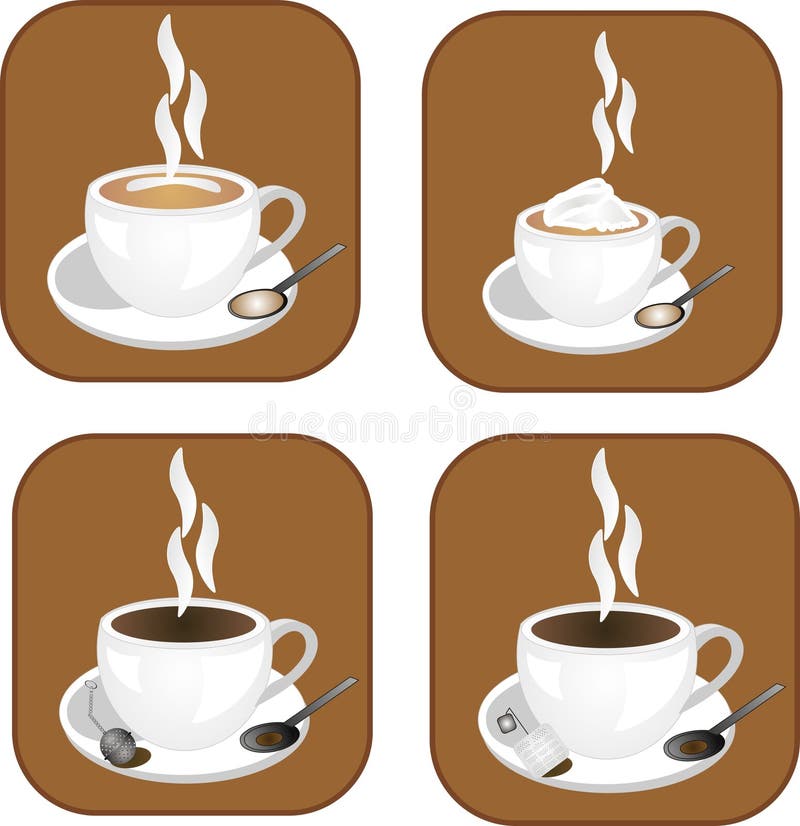 Coffee, tea and hot chocolate icons, ready for many usages.. and for all types of hot drinks. Coffee, tea and hot chocolate icons, ready for many usages.. and for all types of hot drinks..