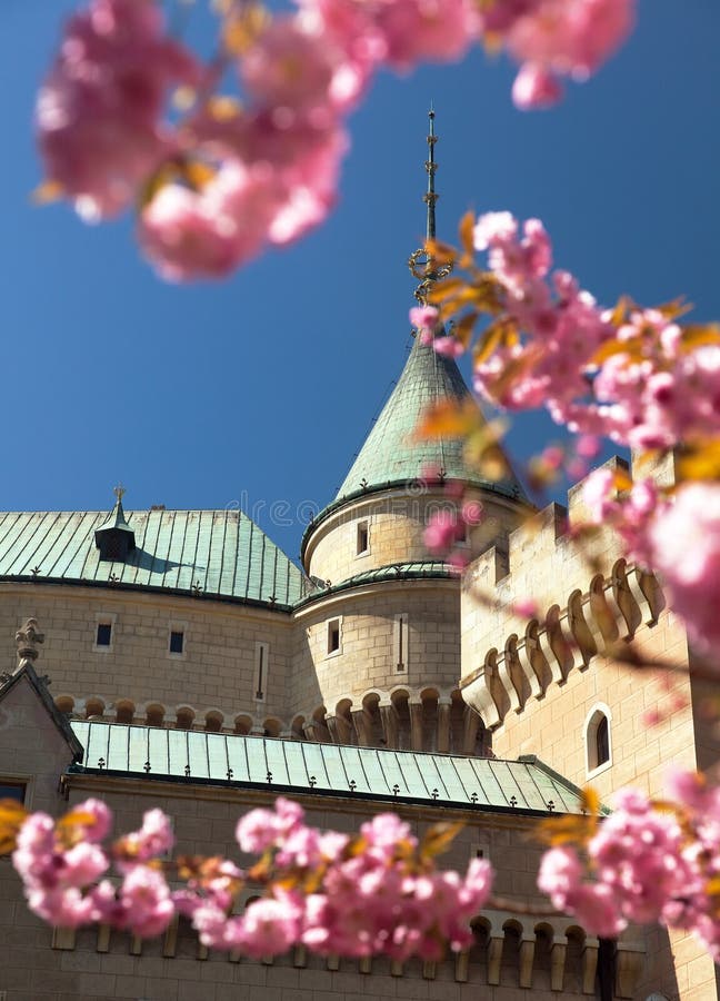 Bojnický zámek nedaleko města Prievidza, Slovensko, Evropa