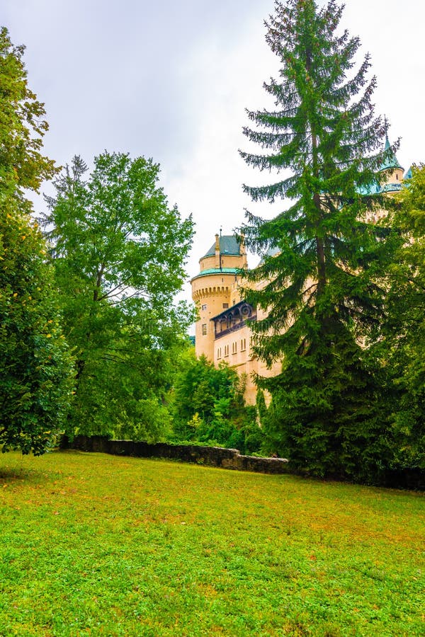 Bojnice medieval castle, UNESCO heritage, Slovakia. It is a Romantic castle with some original Gothic and Renaissance elements