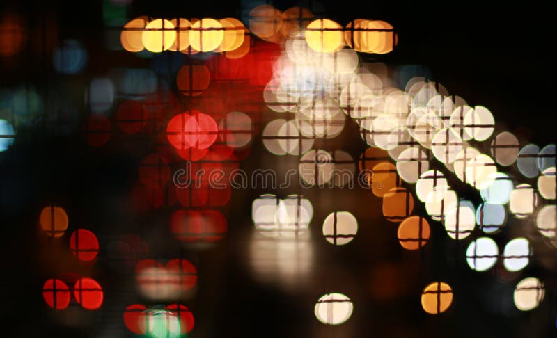 Abstract circular bokeh background of car