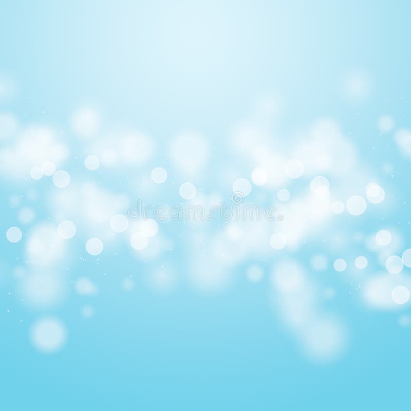 Bokeh background, light blue soft bokeh background stock image