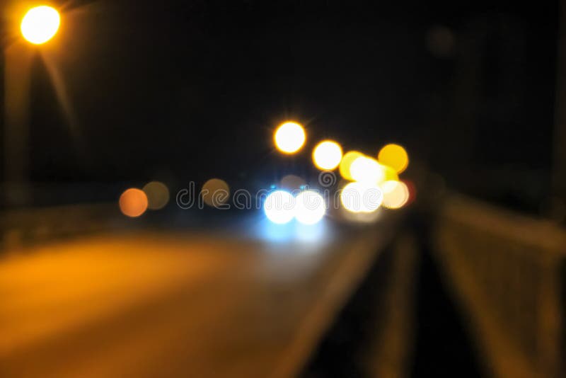 Bokeh Blurred Car Lights at Night Stock Photo Image of motion, city 261956200