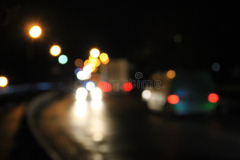 Bokeh Blurred Car Lights at Night Stock Image Image of effect, city 83791673