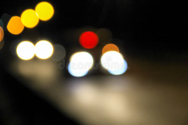 Bokeh Blurred Car Lights at Night Stock Photo Image of blur, abstract 94092894
