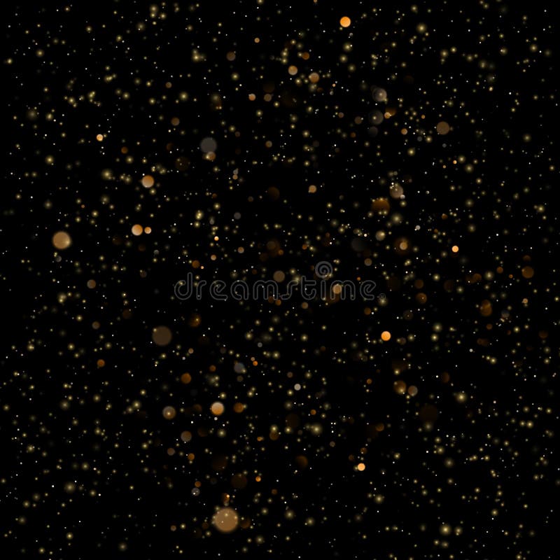 Bokeh leggero dei coriandoli dell'oro di lustro astratto della scintilla su fondo nero brillante Modello di lusso di struttura di illustrazione di stock Bokeh leggero dei coriandoli dell'oro di lustro astratto della scintilla su fondo nero brillante Modello di lusso di struttura di illustrazione di stock