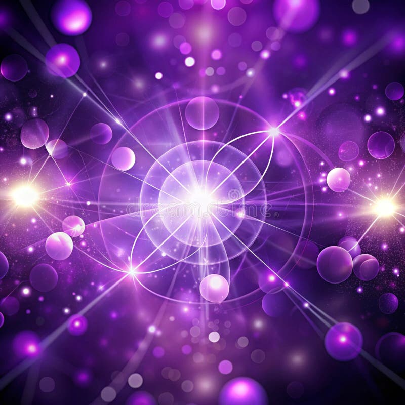 Bokeh Purple Proton Background Abstract stock abbildung