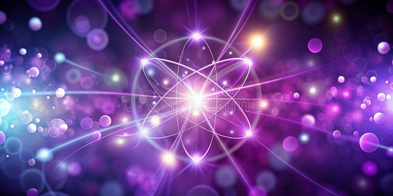 Bokeh Purple Proton Background Abstract stock abbildung