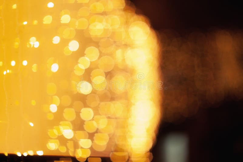 Bokeh of yellow lights stock image. Image of disco, night 109772061