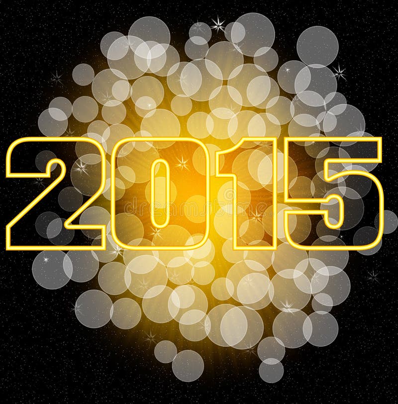 Bokeh kaart 2015 vector illustratie