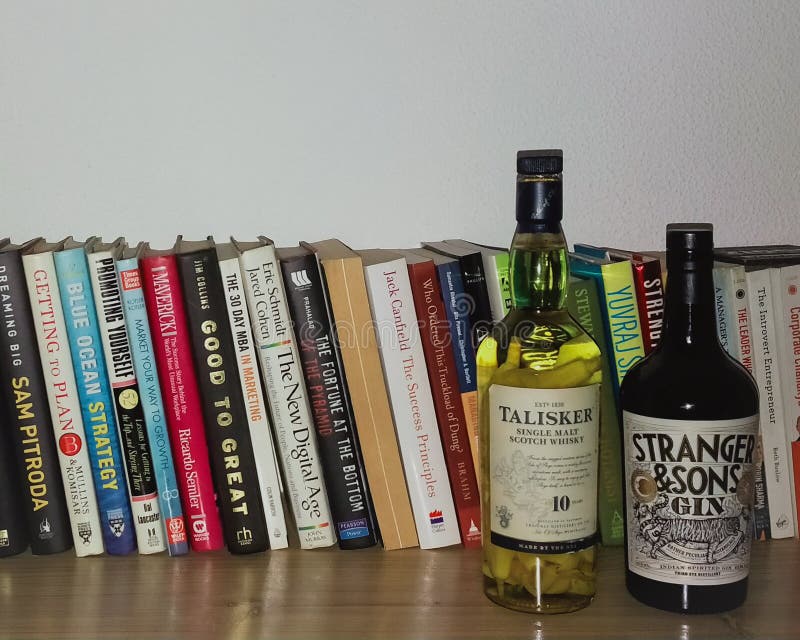 BOKKUGGE MED GIN OCH WHISKY royaltyfri foto BOKKUGGE MED GIN OCH WHISKY royaltyfri foto