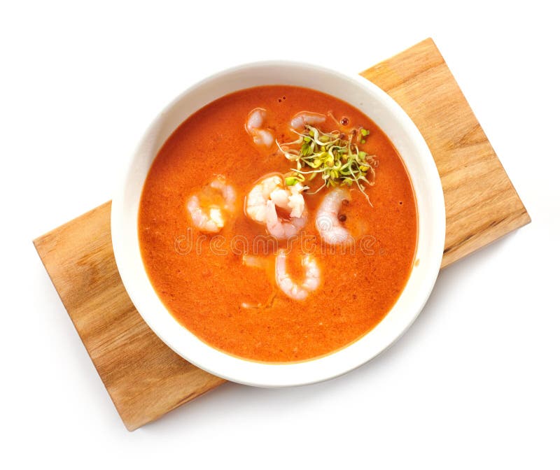 Bol de soupe à crème de tomate image stock Bol de soupe à crème de tomate image stock