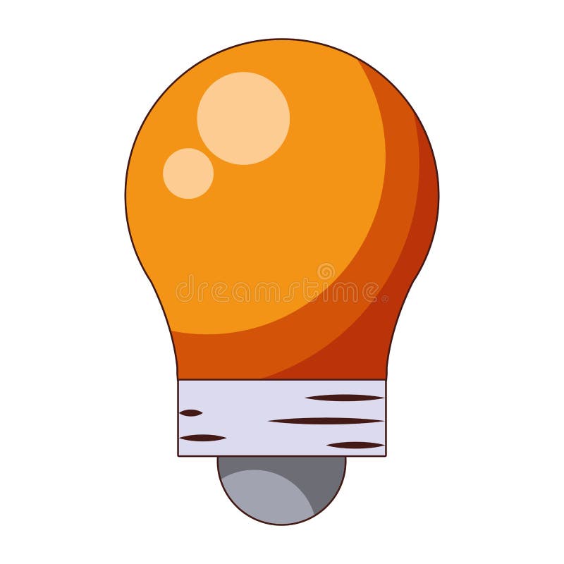 Bol lichte energie of groot ideesymbool royalty-vrije illustratie