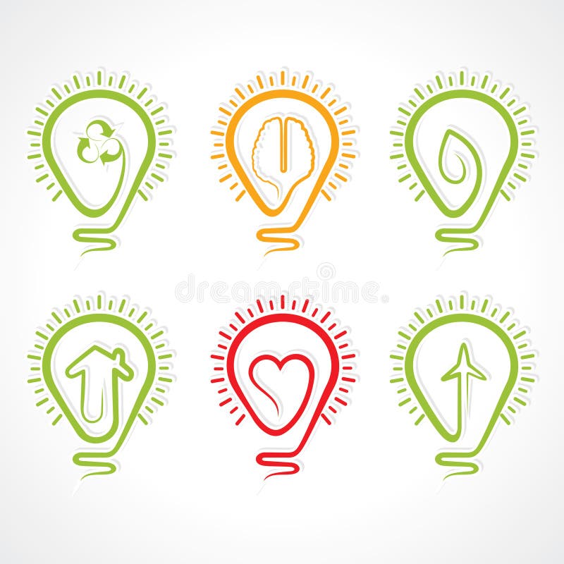 Bol met verschillend concept stock illustratie Bol met verschillend concept stock illustratie