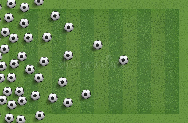 fundo abstrato na forma de um campo de futebol com uma bola e uma rede.  imitação