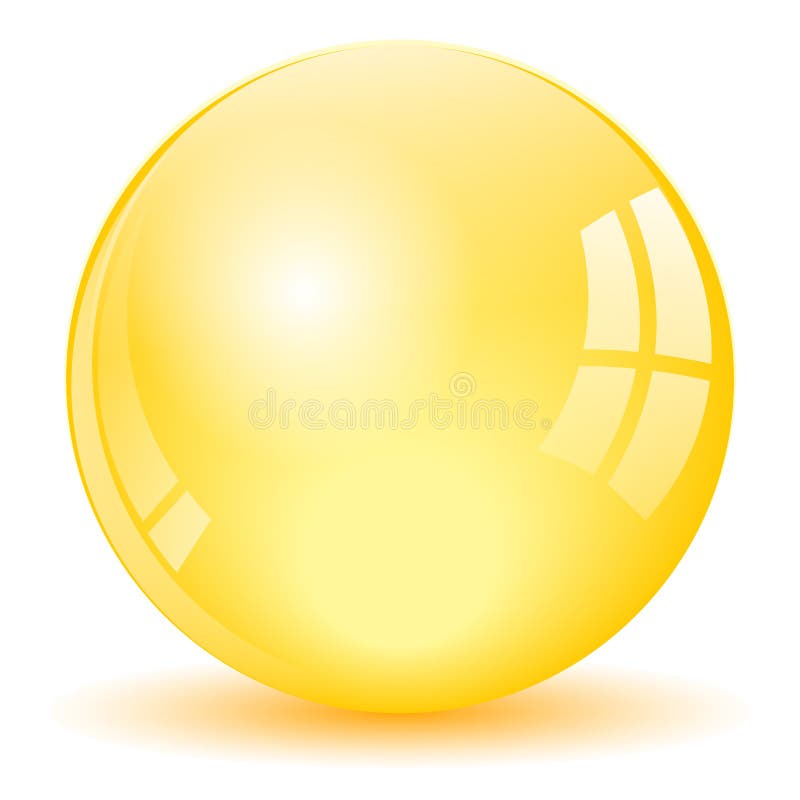 Bola amarela. ilustração vetorial.